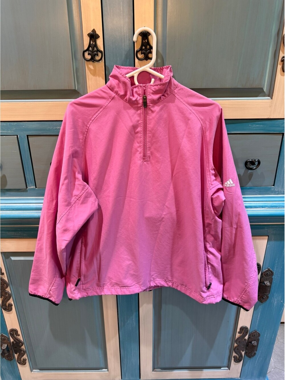 Adidas Climalite Pink Quarter-Zip Pullover Jacket L